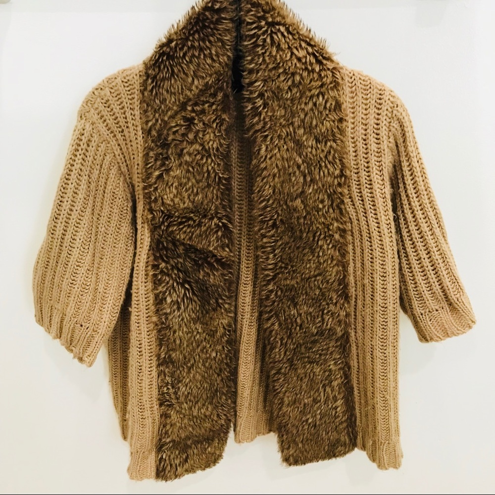 SOLD!Zara Tan Cardigan Jacket Size M